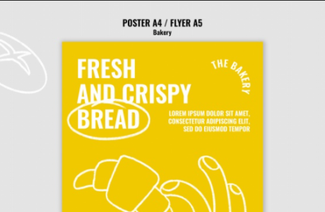 PSD 创意烘焙宣传海报模板