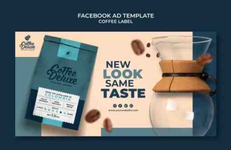 咖啡豆宣传标签模板设计分享