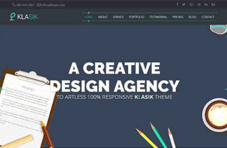 创意设计机构单页模板分享