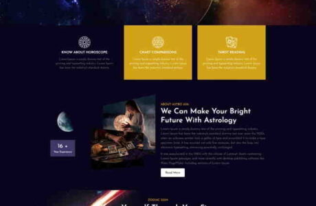 HTML星座占星术资讯分享网站模板免费下载