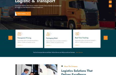 物流运输服务公司HTML5网站模板免费分享